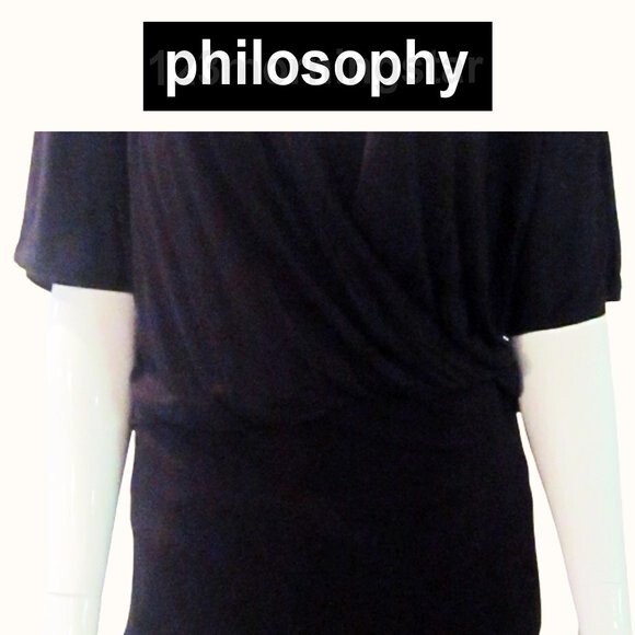 philosophy NEW Surplice Faux Wrap Bandage Bodycon Dress - Picture 3 of 12